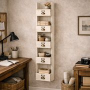 Heritage Wall Cubby Storage, Distressed White