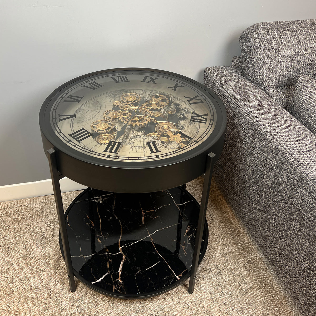Table Clock With Shelf 64 cm