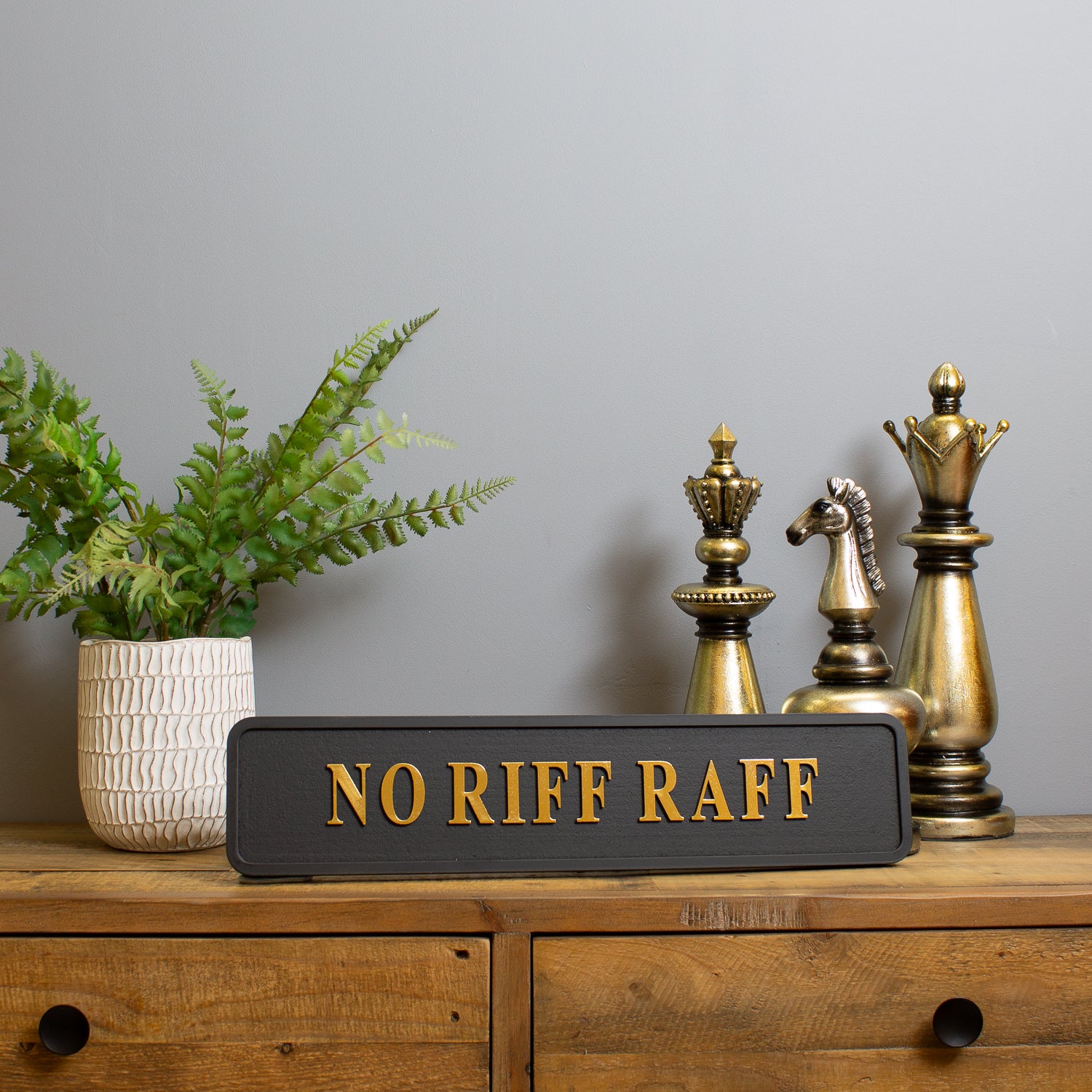 No Riff Raff Street Sign