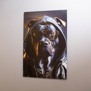 Gangsta Dog Tempered Glass Wall Art