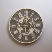 Modern Exposed Gear Cog Clock, 59 cm