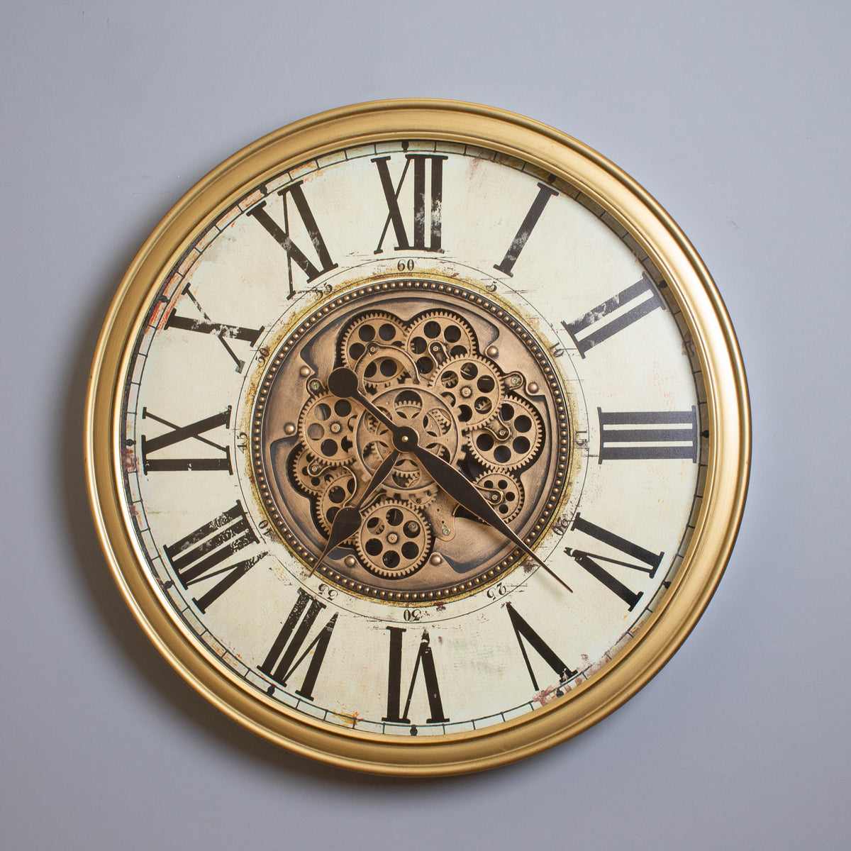 Vintage Elegant Antique Style Cog Clock 66 cm
