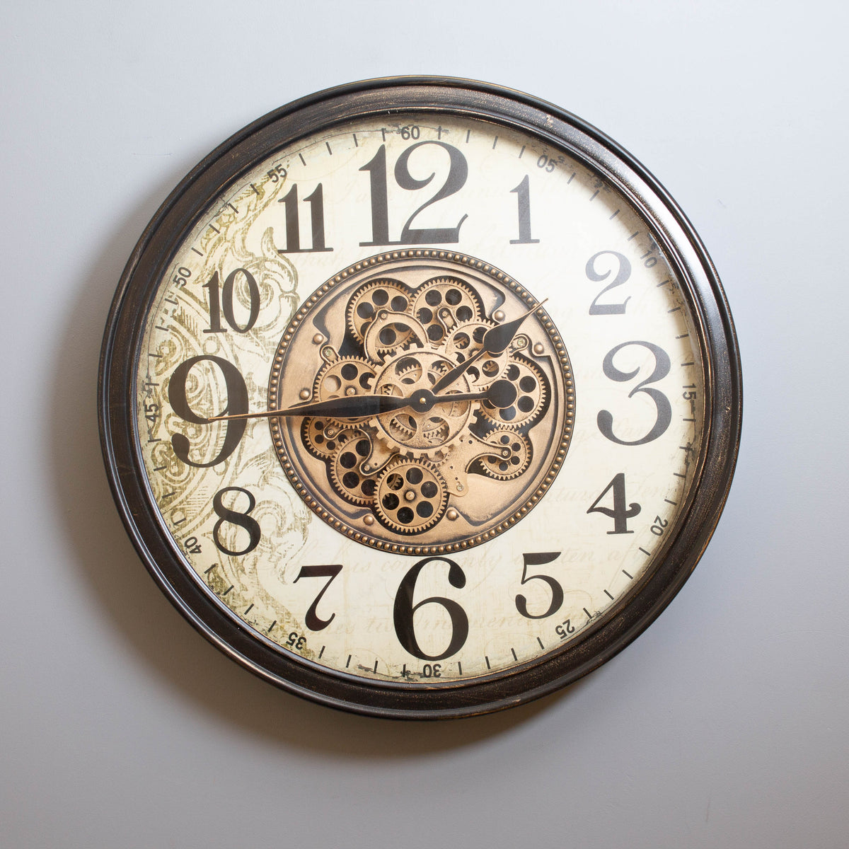 Vintage Elegant Antique Style Cog Clock 66 cm