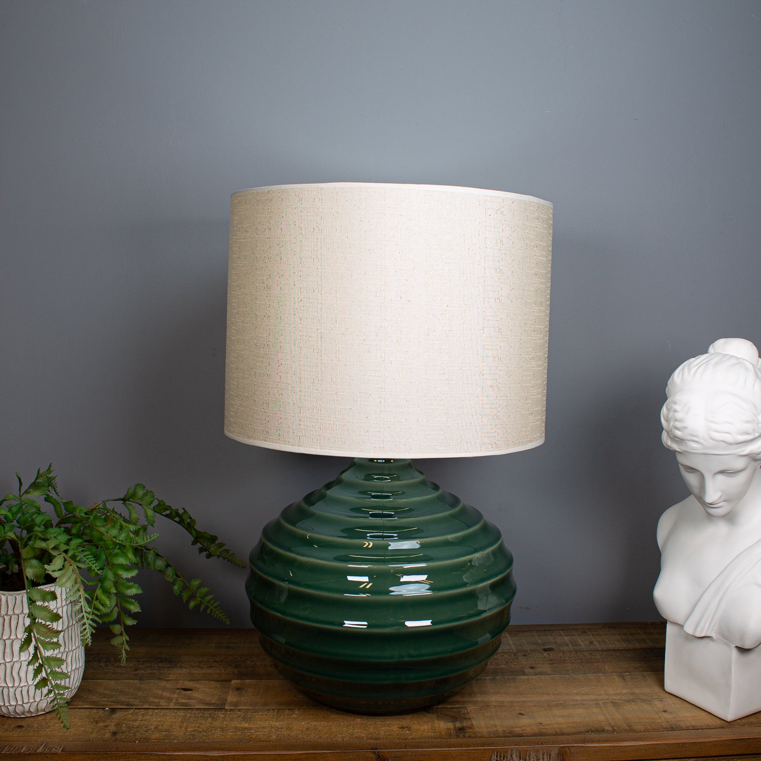 Nola Table Lamp, Olive Green