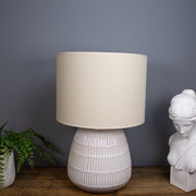 Rivoli Table Lamp, Cream