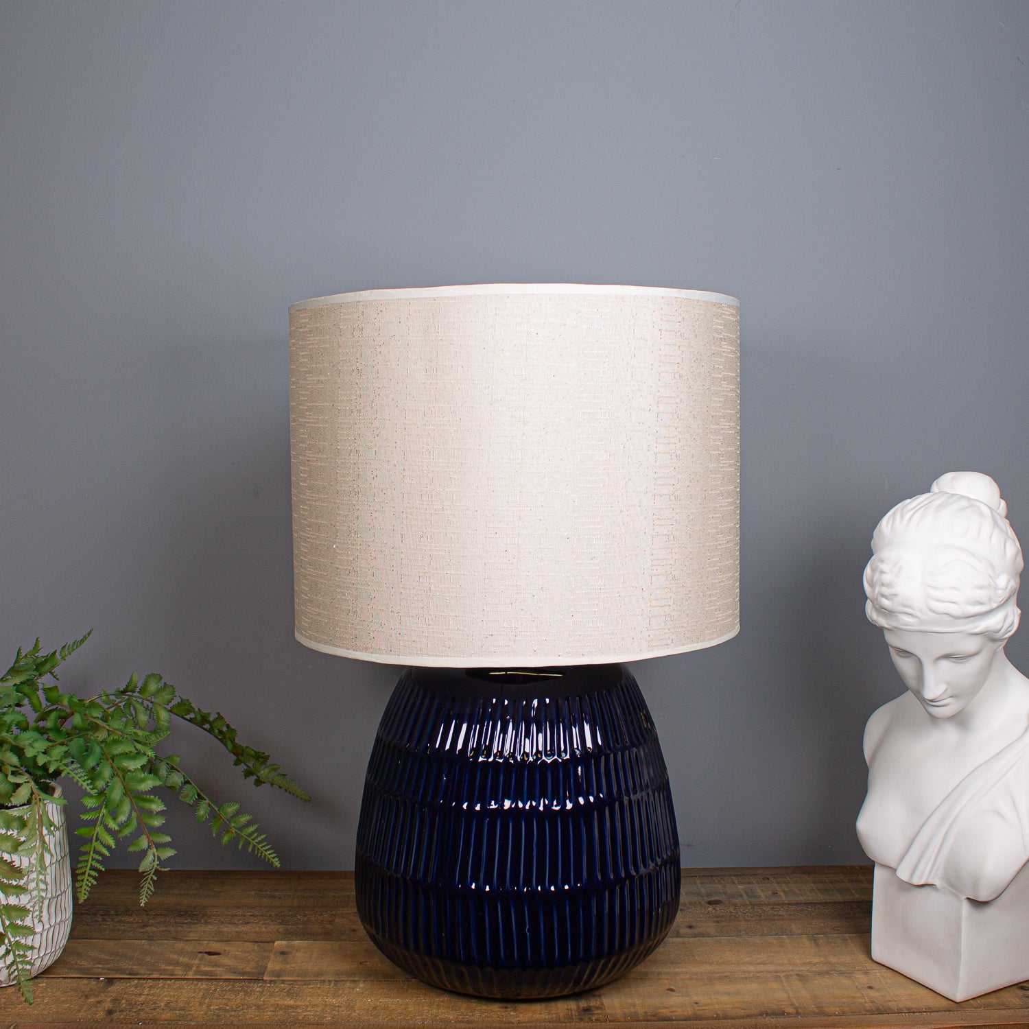 Rivoli Table Lamp, Navy