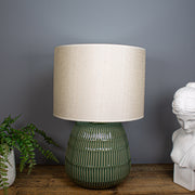 Rivoli Table Lamp, Olive Green