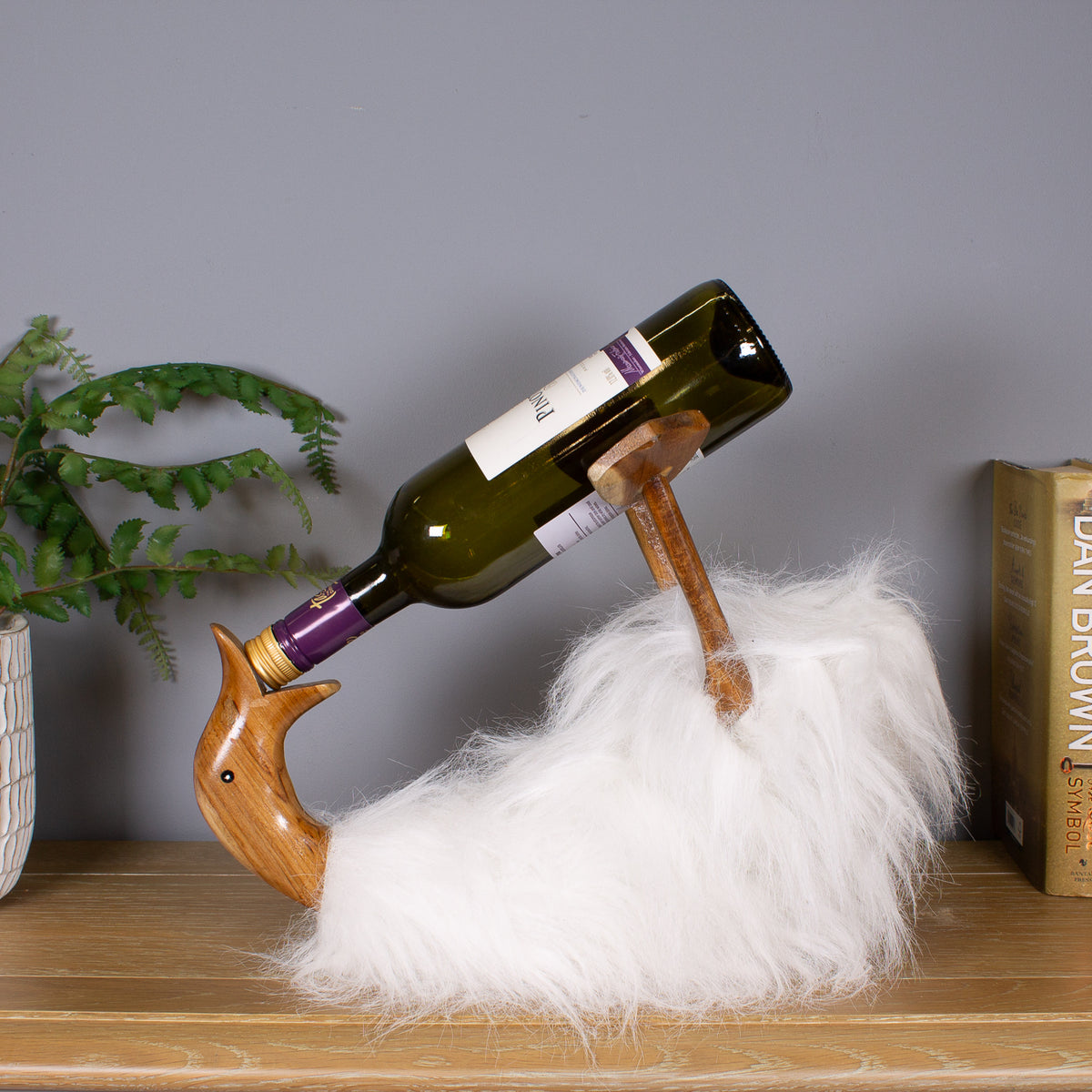 Fluffy Drunk Duck Wine Holder