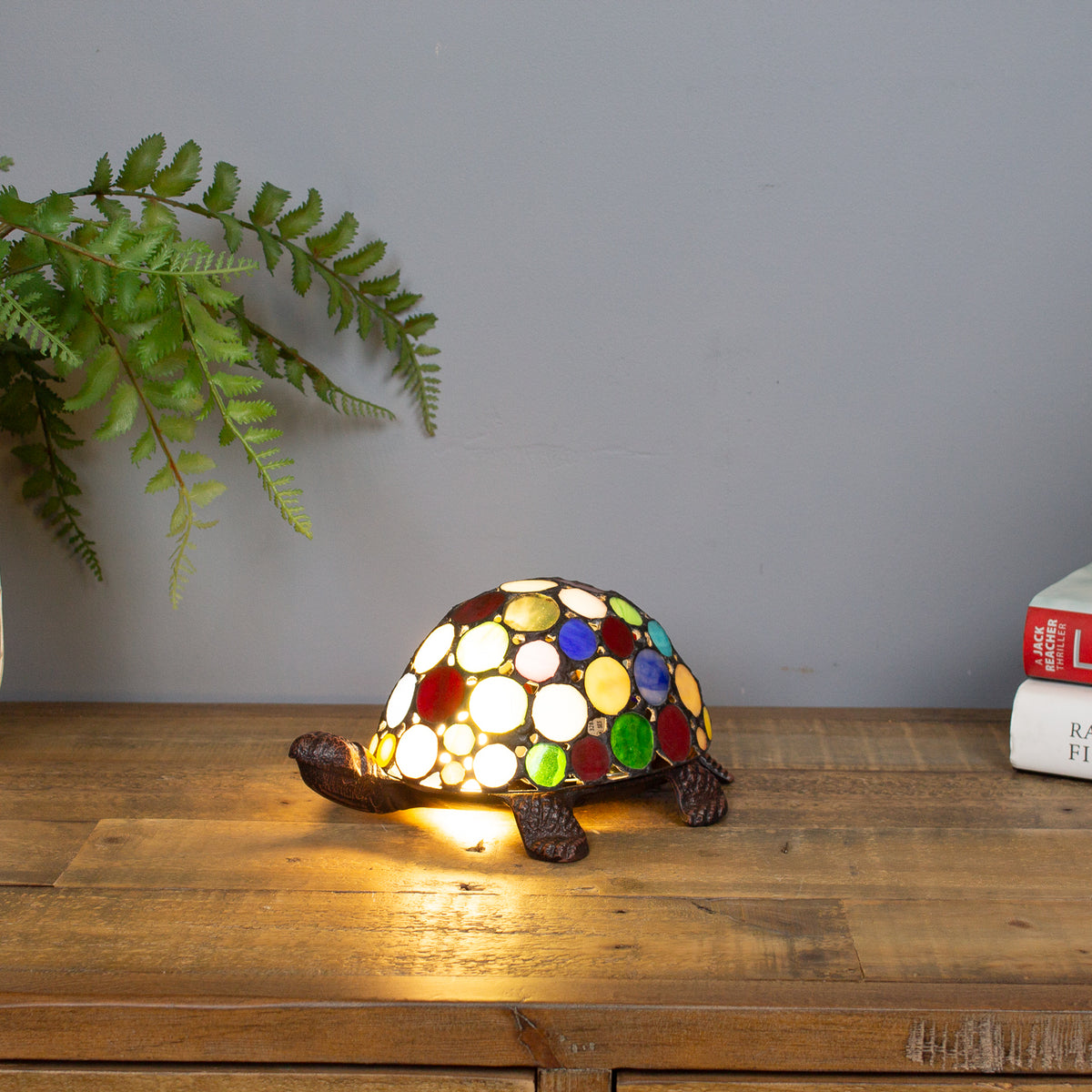 Multi-Coloured Turtle Tiffany Lamp