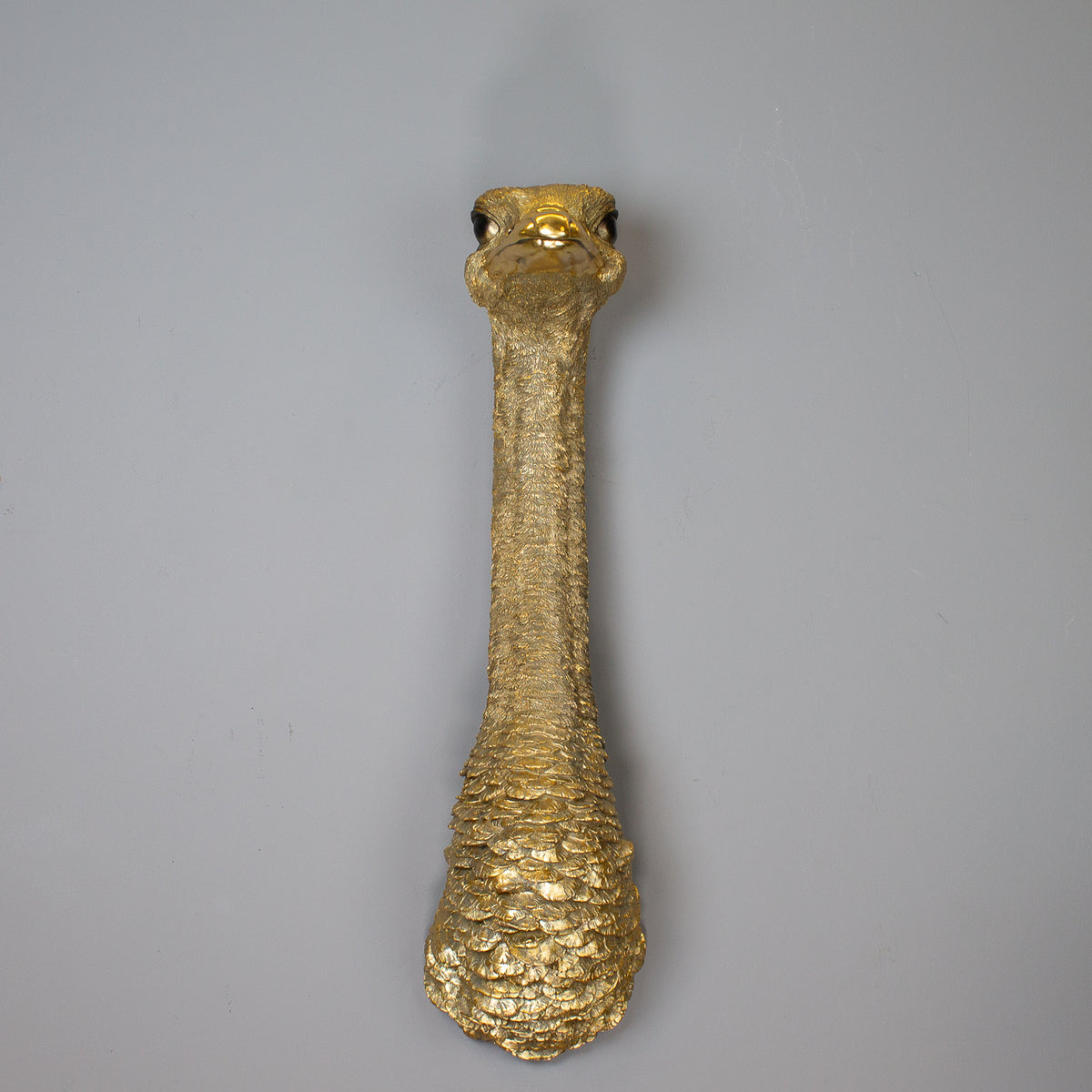 Gold Ostrich Head Wall Art
