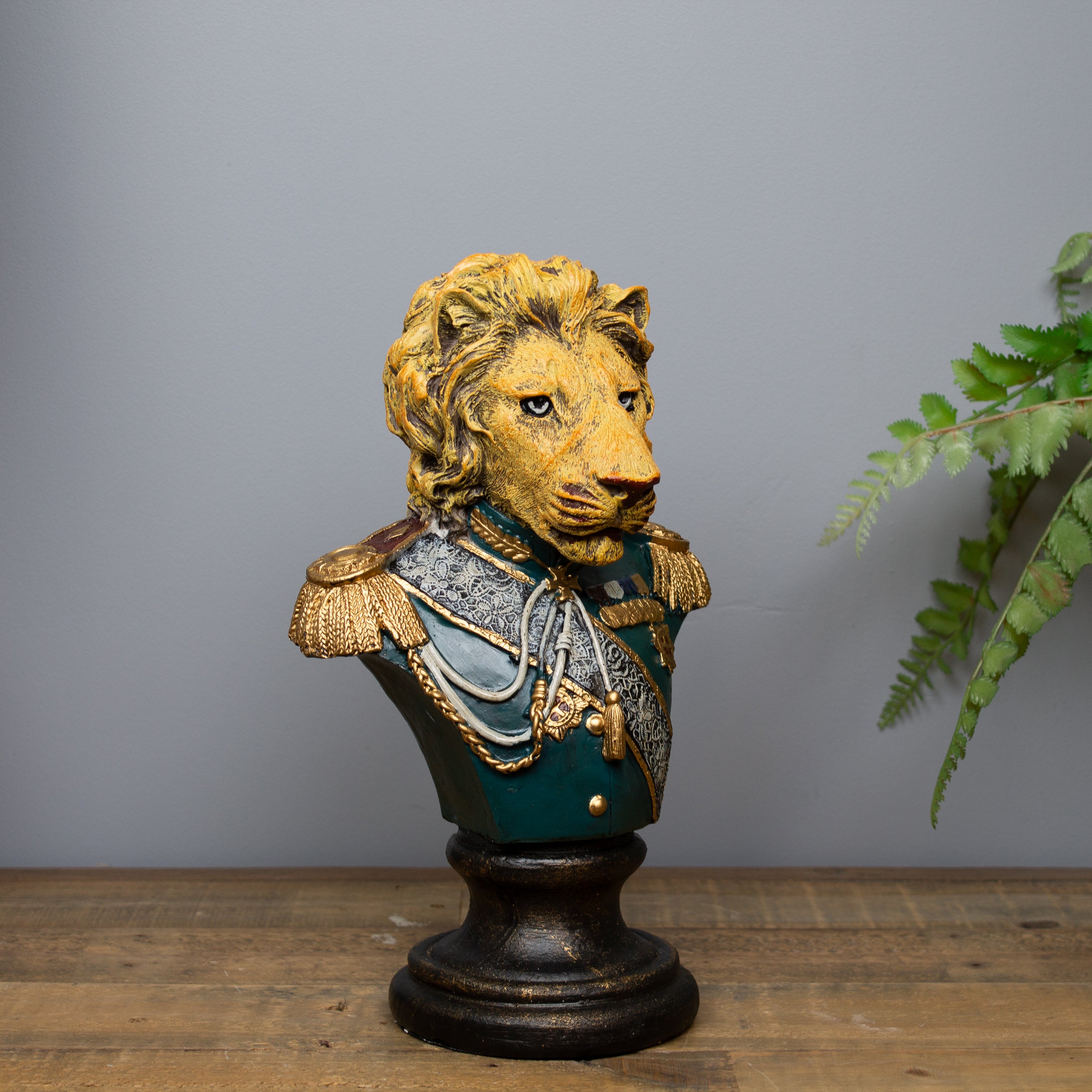 Military Lion Bust