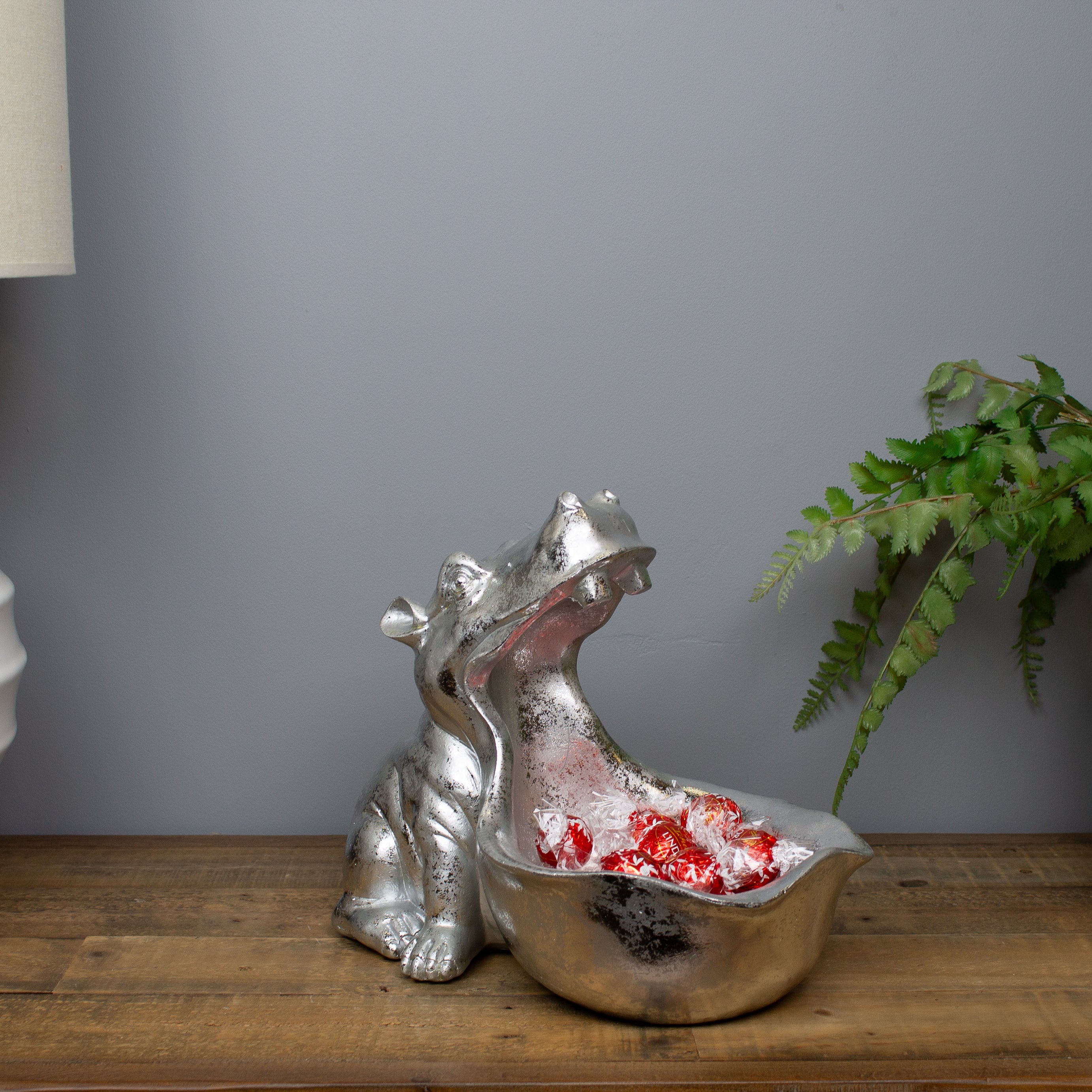 Hungry Hippo Dish, Silver