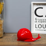 Red Snail Sculpture, Small