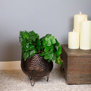 Dimpled Copper Planter 28 cm