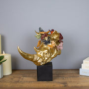 Gold Rhino Butterfly Head