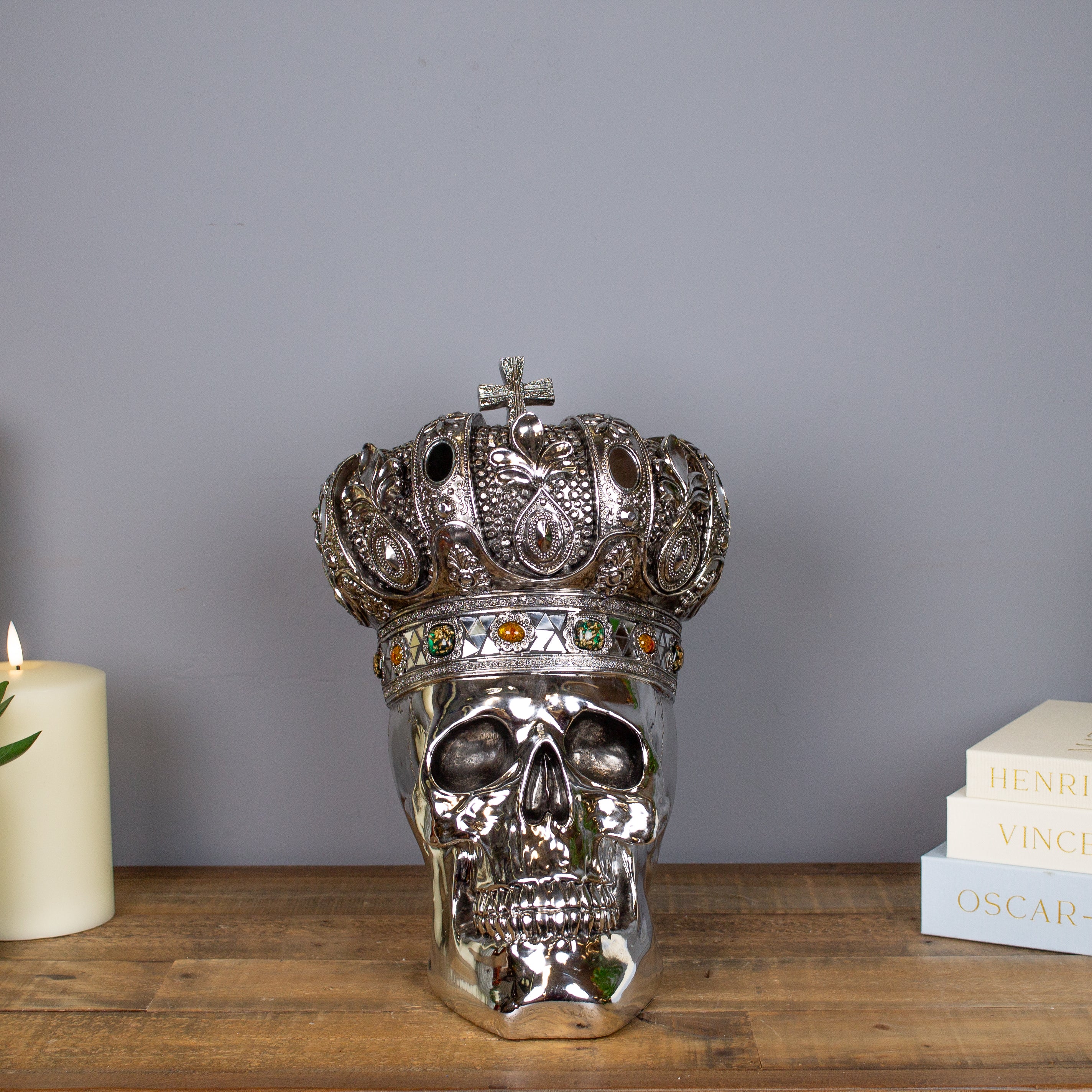 Silver Crowned Skull