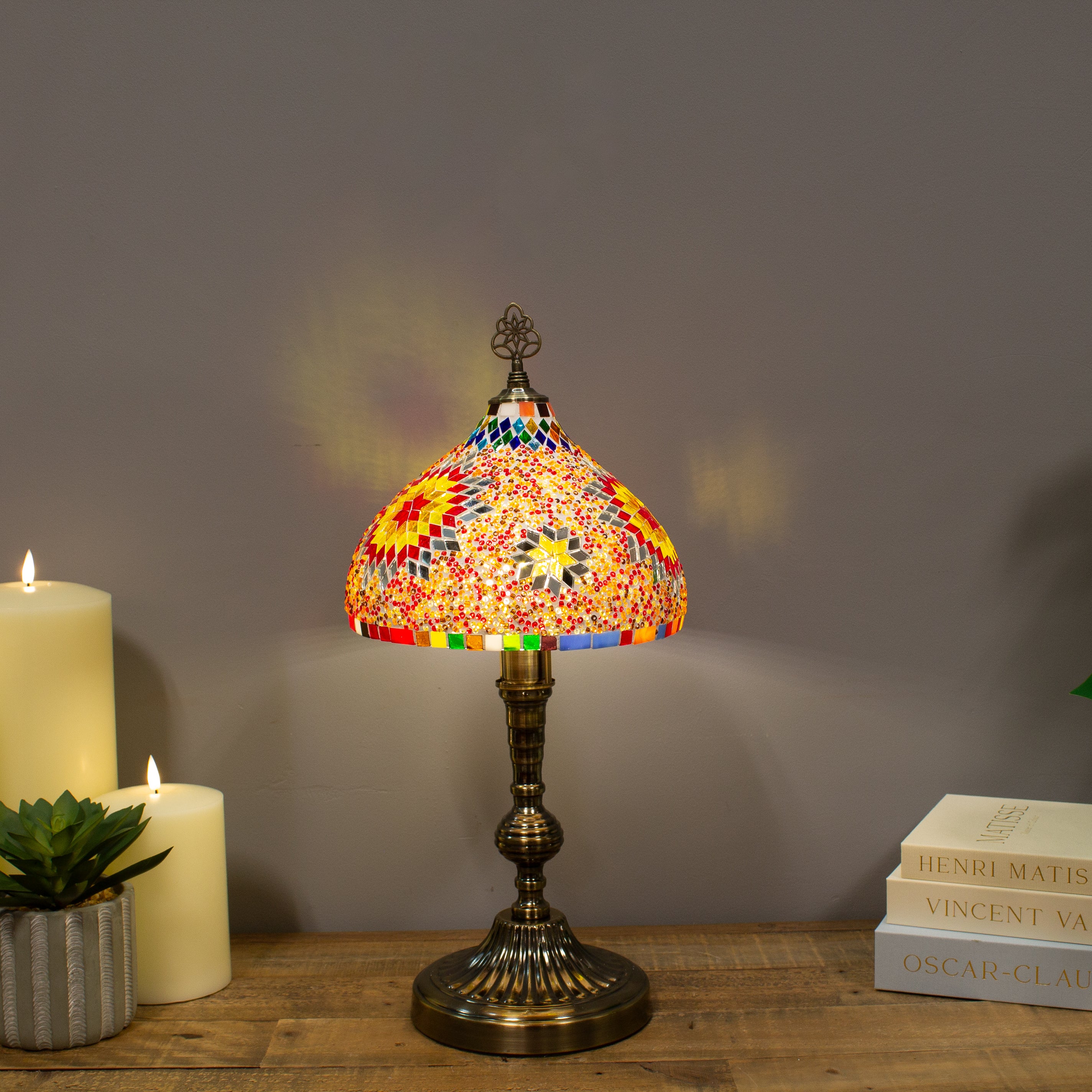 Mosaic Domed Table Lamp, 50 cm
