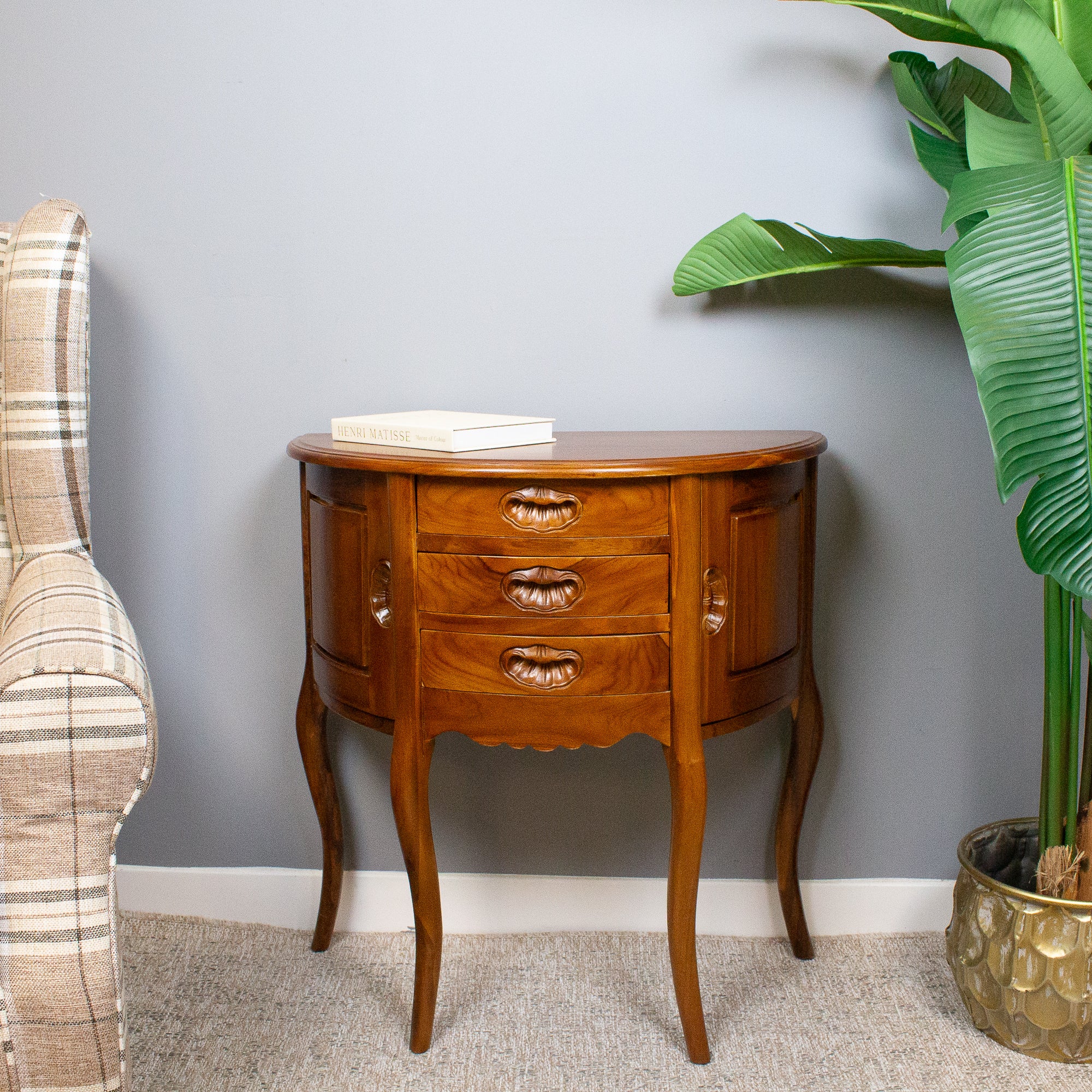 Downton Half Moon Console Table