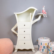 Matilda White Chest with Bookshelf