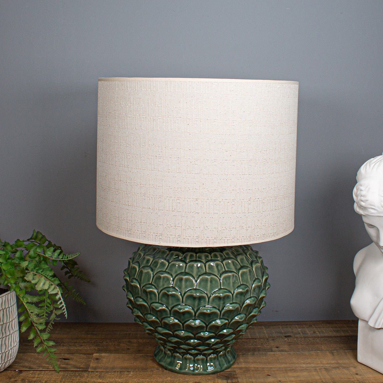 Ortona Table Lamp, Olive Green